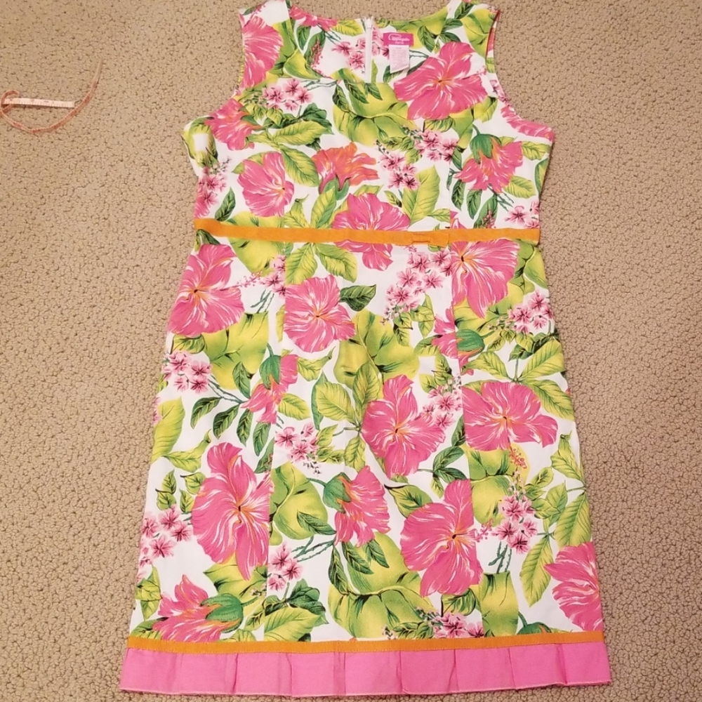 Cotton floral sleeveless dress vintage